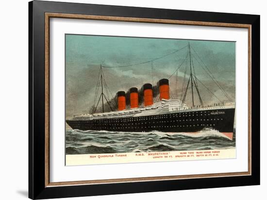 Ocean Liner RMS Mauretania-null-Framed Art Print