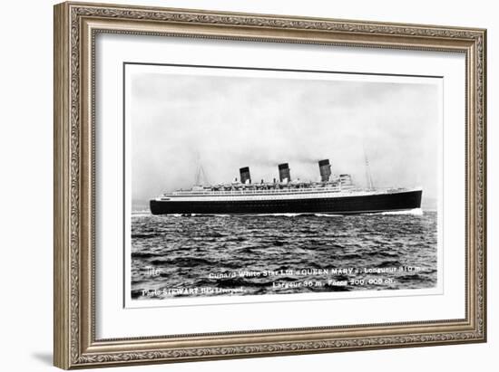 Ocean Liner RMS Queen Mary, 20th Century-null-Framed Giclee Print