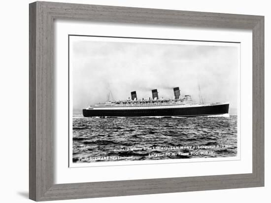 Ocean Liner RMS Queen Mary, 20th Century-null-Framed Giclee Print