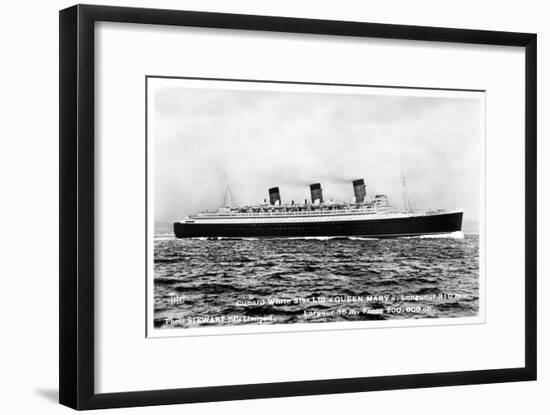 Ocean Liner RMS Queen Mary, 20th Century-null-Framed Giclee Print