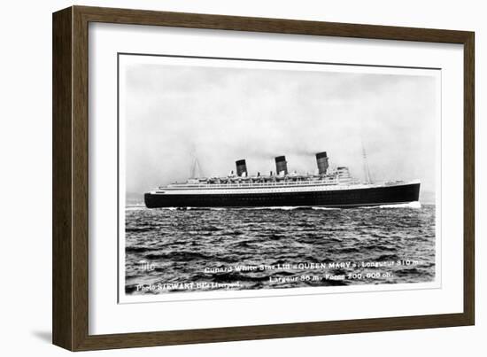 Ocean Liner RMS Queen Mary, 20th Century-null-Framed Giclee Print