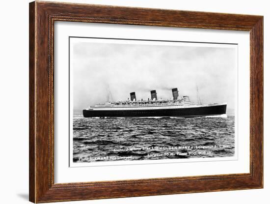 Ocean Liner RMS Queen Mary, 20th Century-null-Framed Giclee Print