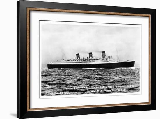 Ocean Liner RMS Queen Mary, 20th Century-null-Framed Giclee Print