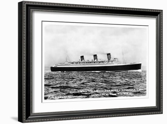 Ocean Liner RMS Queen Mary, 20th Century-null-Framed Giclee Print