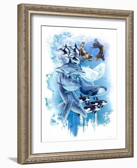 Ocean Mammals-Tim Knepp-Framed Giclee Print