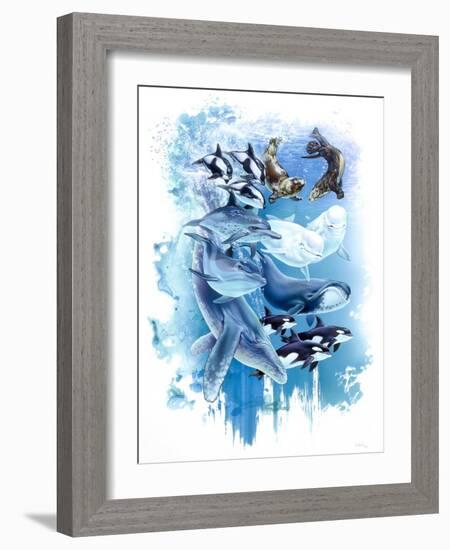 Ocean Mammals-Tim Knepp-Framed Giclee Print