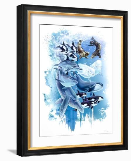 Ocean Mammals-Tim Knepp-Framed Giclee Print