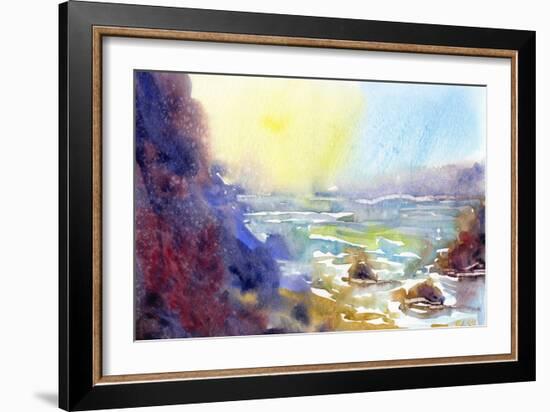 Ocean Morning-null-Framed Giclee Print