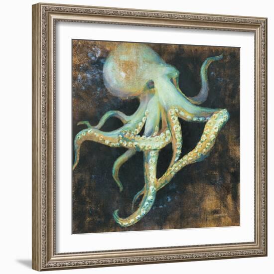 Ocean Octopus on Black-Danhui Nai-Framed Premium Giclee Print