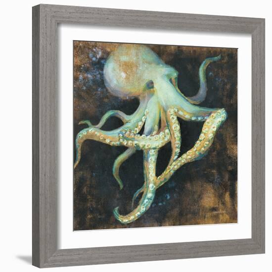 Ocean Octopus on Black-Danhui Nai-Framed Premium Giclee Print