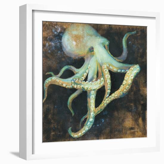 Ocean Octopus on Black-Danhui Nai-Framed Premium Giclee Print