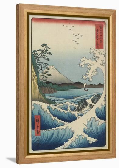 Ocean Off Satta, April 1858-Utagawa Hiroshige-Framed Premier Image Canvas