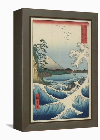 Ocean Off Satta, April 1858-Utagawa Hiroshige-Framed Premier Image Canvas