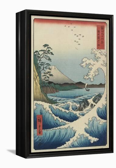 Ocean Off Satta, April 1858-Utagawa Hiroshige-Framed Premier Image Canvas