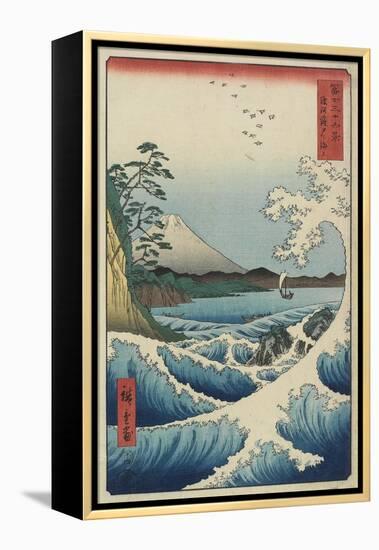 Ocean Off Satta, April 1858-Utagawa Hiroshige-Framed Premier Image Canvas