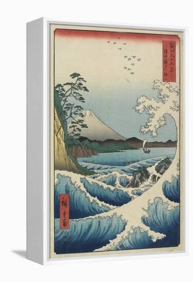Ocean Off Satta, April 1858-Utagawa Hiroshige-Framed Premier Image Canvas