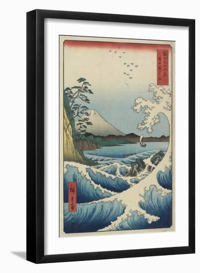 Ocean Off Satta, April 1858-Utagawa Hiroshige-Framed Giclee Print