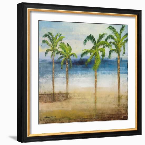 Ocean Palms I-Michael Marcon-Framed Premium Giclee Print