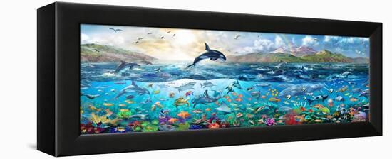 Ocean Panorama-Adrian Chesterman-Framed Stretched Canvas