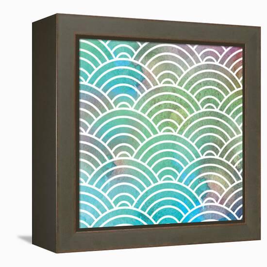 Ocean Pastel Circles-Bee Sturgis-Framed Stretched Canvas