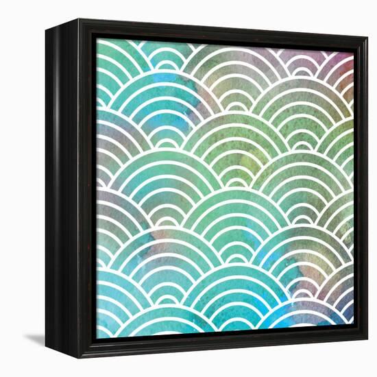 Ocean Pastel Circles-Bee Sturgis-Framed Stretched Canvas