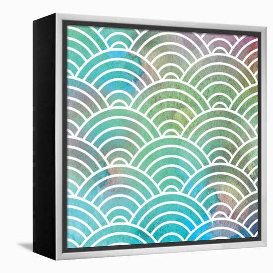 Ocean Pastel Circles-Bee Sturgis-Framed Stretched Canvas