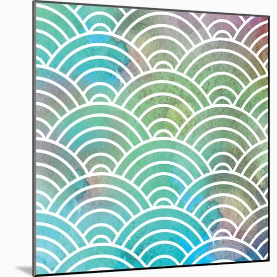 Ocean Pastel Circles-Bee Sturgis-Mounted Art Print