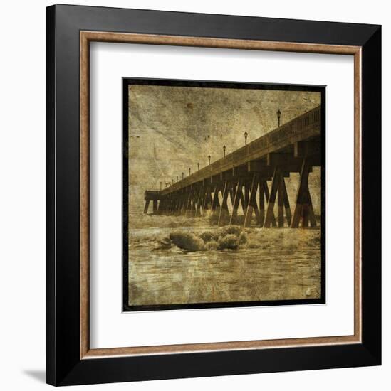 Ocean Pier No. 2-John W^ Golden-Framed Art Print