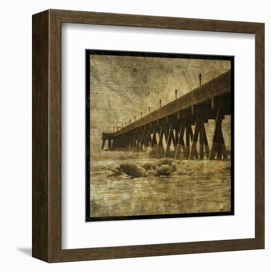 Ocean Pier No. 2-John W^ Golden-Framed Art Print