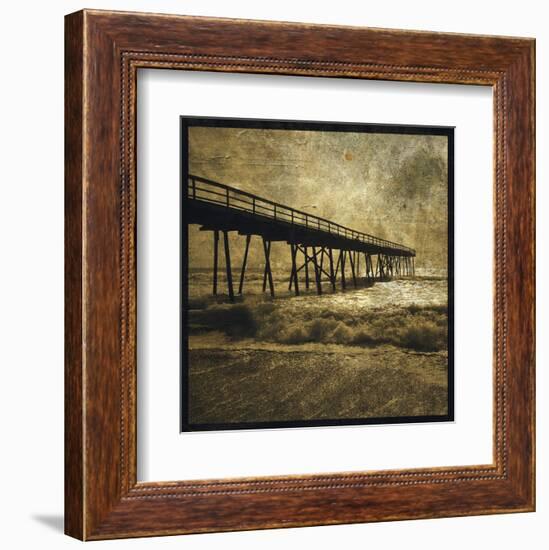 Ocean Pier No. 3-John W^ Golden-Framed Art Print