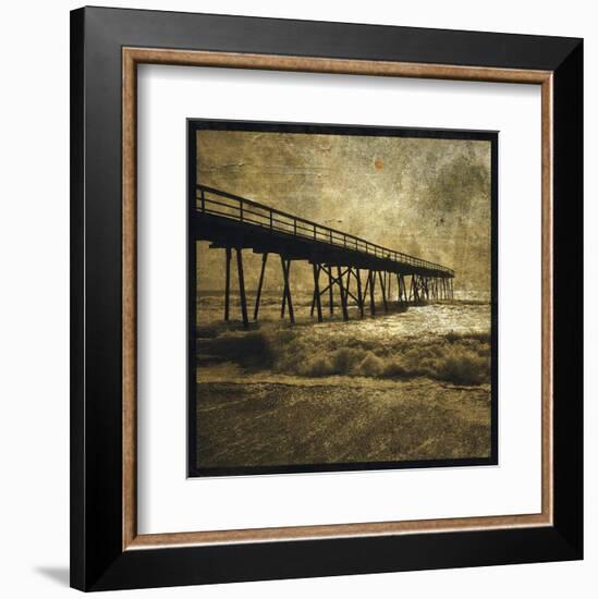 Ocean Pier No. 3-John W^ Golden-Framed Art Print