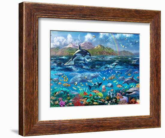 Ocean Scene-Adrian Chesterman-Framed Premium Giclee Print
