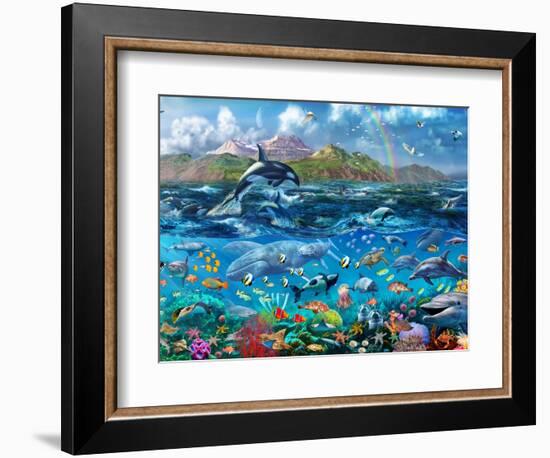 Ocean Scene-Adrian Chesterman-Framed Premium Giclee Print