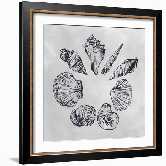 Ocean Seashells II-Melissa Wang-Framed Art Print