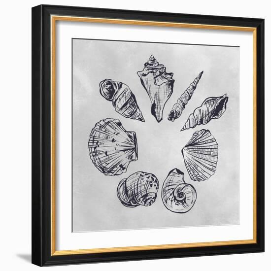 Ocean Seashells II-Melissa Wang-Framed Art Print