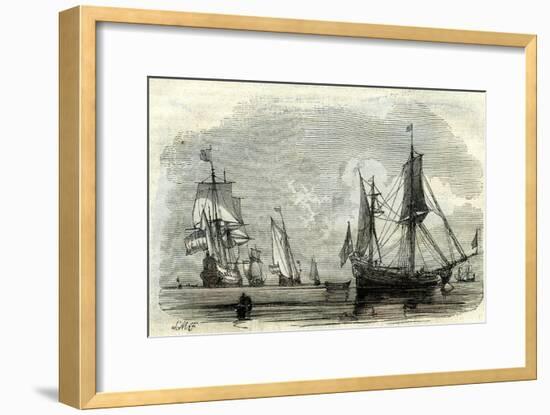 Ocean Ships Uk 17th Century-null-Framed Giclee Print