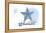 Ocean Shores, Washington - Starfish - Blue - Coastal Icon-Lantern Press-Framed Stretched Canvas