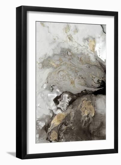 Ocean Splash I Grey Version-PI Studio-Framed Art Print