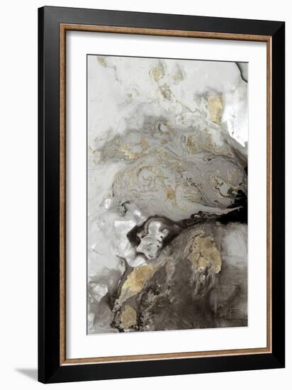 Ocean Splash I Grey Version-PI Studio-Framed Art Print