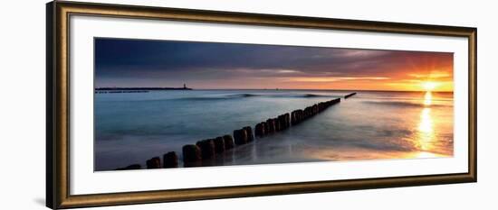 Ocean Sunset-Fline-Framed Art Print