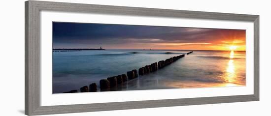 Ocean Sunset-Fline-Framed Art Print