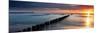 Ocean Sunset-Fline-Mounted Art Print