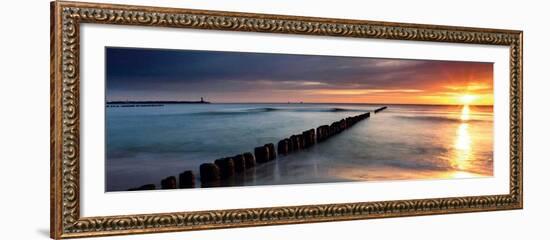 Ocean Sunset-Fline-Framed Art Print