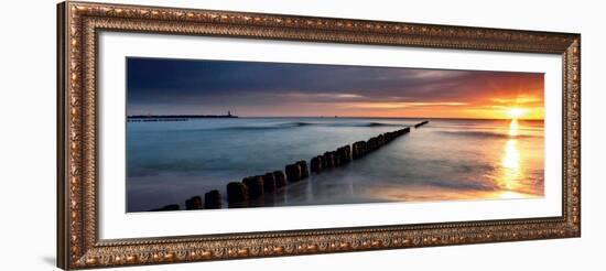 Ocean Sunset-Fline-Framed Art Print