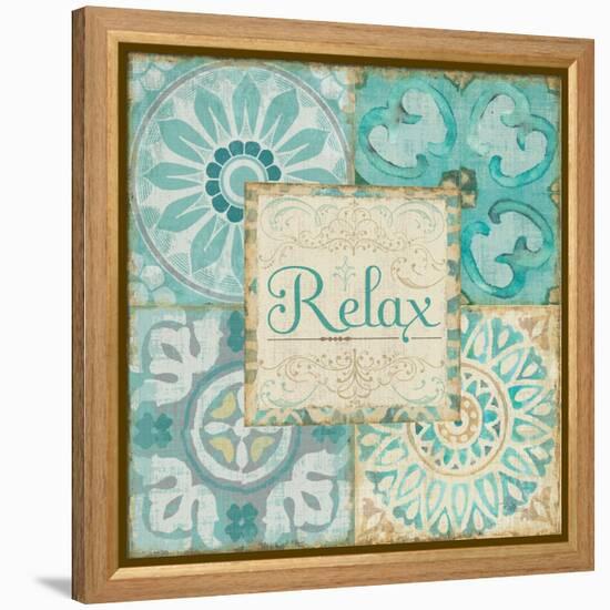 Ocean Tales Tile VI-Pela Design-Framed Stretched Canvas