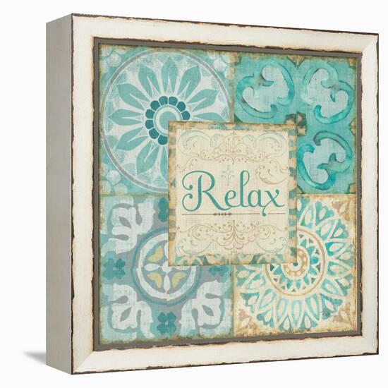 Ocean Tales Tile VI-Pela Design-Framed Stretched Canvas