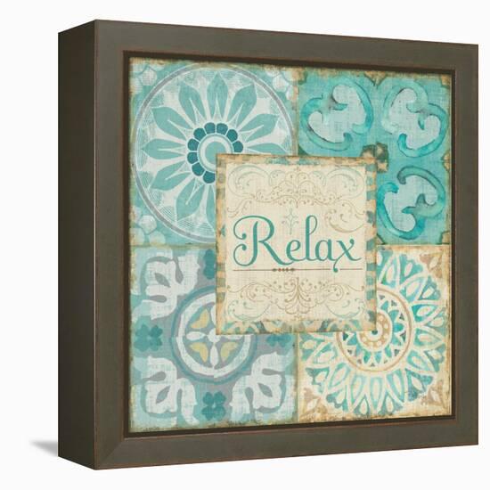 Ocean Tales Tile VI-Pela Design-Framed Stretched Canvas