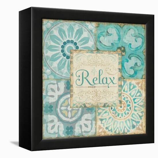 Ocean Tales Tile VI-Pela Design-Framed Stretched Canvas