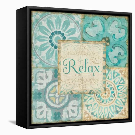 Ocean Tales Tile VI-Pela Design-Framed Stretched Canvas