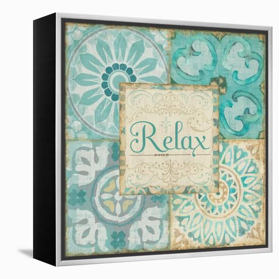 Ocean Tales Tile VI-Pela Design-Framed Stretched Canvas